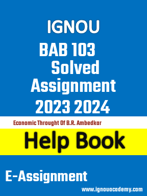 IGNOU BAB 103 Solved Assignment 2023 2024